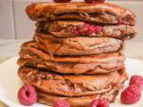 Fluffy pancakes choco framboises