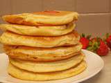 Fluffy pancakes vanille fraise