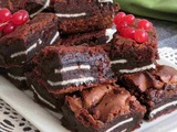 Brownie au chocolat et biscuits Oreo