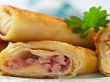 Crêpes roulées au jambon et fromage, la version rapide