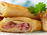 Crêpes roulées au jambon et fromage