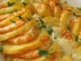 Gratin allégé de Crevettes et Pommes de Terre