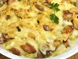 Gratin de macaroni et de saucisses