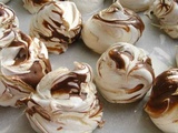 Meringues marbrées au chocolat