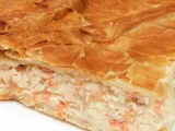 Pâte feuilletée au saumon et fromage