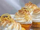 Pêches à la meringue