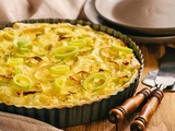 Quiche aux poireaux et au jambon