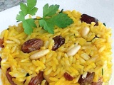 Riz aux raisins secs et pignons de pin