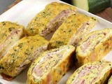 Roulés de courgette, jambon et fromage