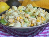 Salade tropicale aux pois chiches. Recette légère et saine