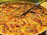 Tarte salée aux poivrons rôtis et délicieux chorizo