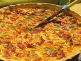 Tarte salée aux poivrons rôtis et délicieux chorizo