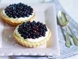 Tartelettes à la mousse de mascarpone et aux myrtilles