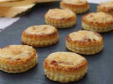 Tartelettes feuilletées farcies au jambon et gambas