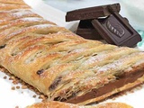 Tresse de pâte feuilletée et de chocolat