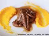 Canard au miel et aux 4 épices, purée de carottes à l'orange