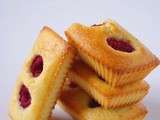 Financiers à la vanille et aux framboises