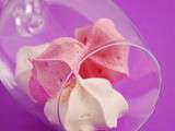 Meringues au sirop de rose ou natures