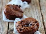 Mini-moelleux fondants au chocolat et aux framboises