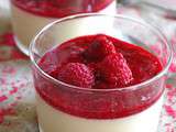 Panna Cotta au coulis de framboises