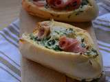 Egg boats au jambon