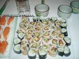 Maki concombre et California saumon avocat