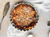 Pudding à la brioche au praliné & poire