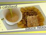 Pavé de cabillaud sur fondue de poireaux & Sauce reblochon