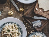 Tagliatelles en sauce crémeuse au saumon et parmesan