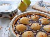 Tarte au chocolat et poires caramélisées aux épices