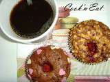 Muffins au chocolat et fraises