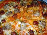 Pizza merguez piquantes