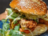 Burger au poulet frit