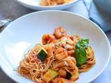 Capellini aux gambas