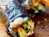 Handroll poissons grillés épicés