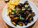 Moules au kimchi de bettes