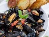 Moules de Zélande au basilic et tomates