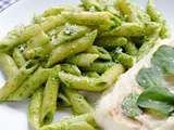 Penne au pesto de mizuna