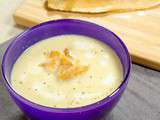 Potage de blancs de poireaux au hareng fumé