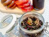 Salade de lentilles au maquereau fumé et balsamique aux dattes