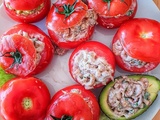 Tomates aux crevettes grises