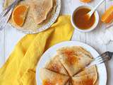 Crêpes au rooibos, sans oeuf, sans lactose, et sirop orange coco (vegan)