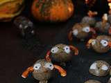 Mini dômes bestioles d'Halloween au potiron et sésame noir (vegan)