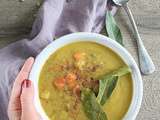 Soupe aux pois cassés et légumes d'hiver