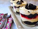 Verrines Oreos, mascarpone et framboises façon Tiramisù