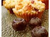 Muffins myrtille, chapeau streusel