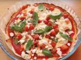 Pizza sans gluten vegetarienne