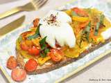 Bruschetta tomates et œuf poché {Bataille Food #70}