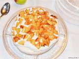 Pavlova pommes-poires et cardamome {Bataille Food #31}