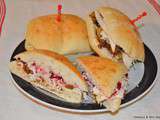 Sandwich dinde, oignons et cranberries